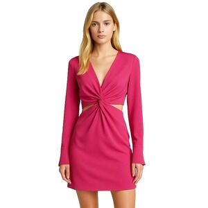 A.L.C. Zoey Dress 4  Rambutan Red  Twist Cutout Mini  MSRP $495  Excellent